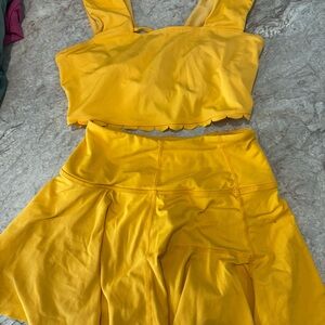 FP Movement by Free People Bright Yellow Athletic Skater Set